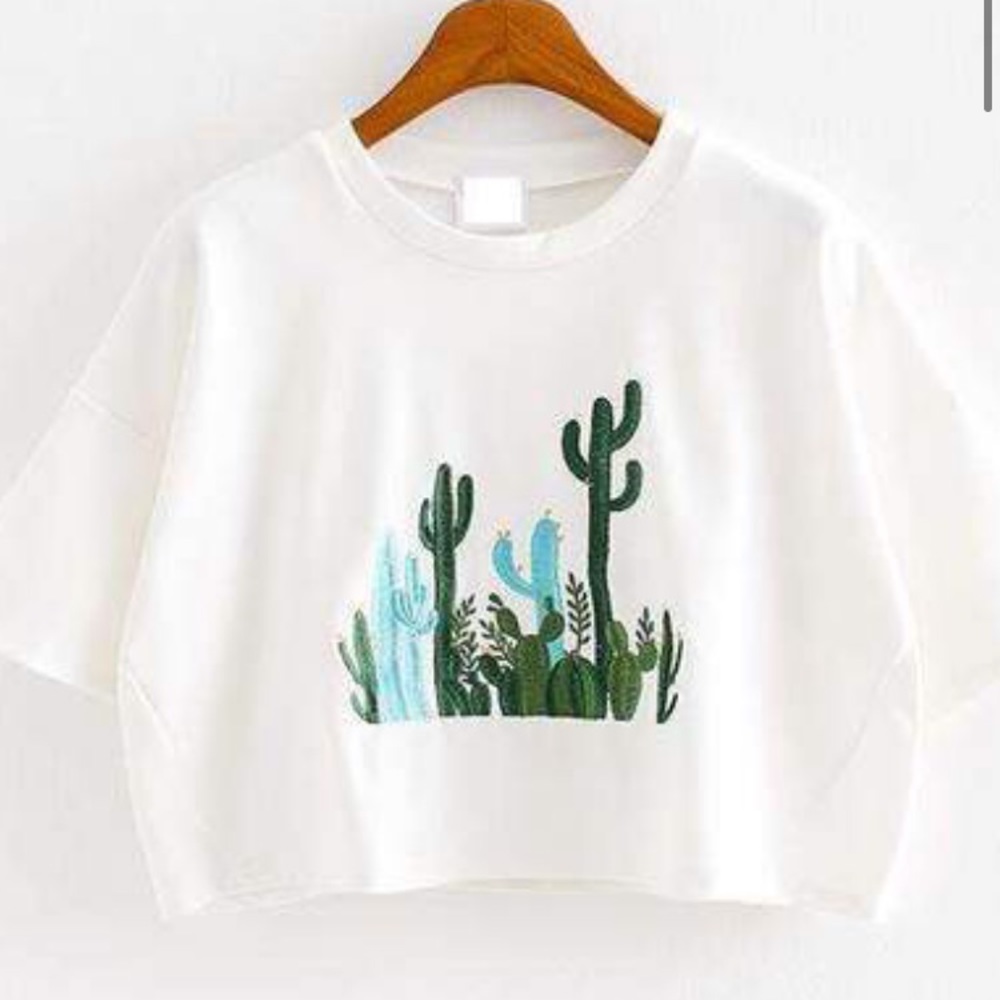 Cactus Field Crop Top Size Small